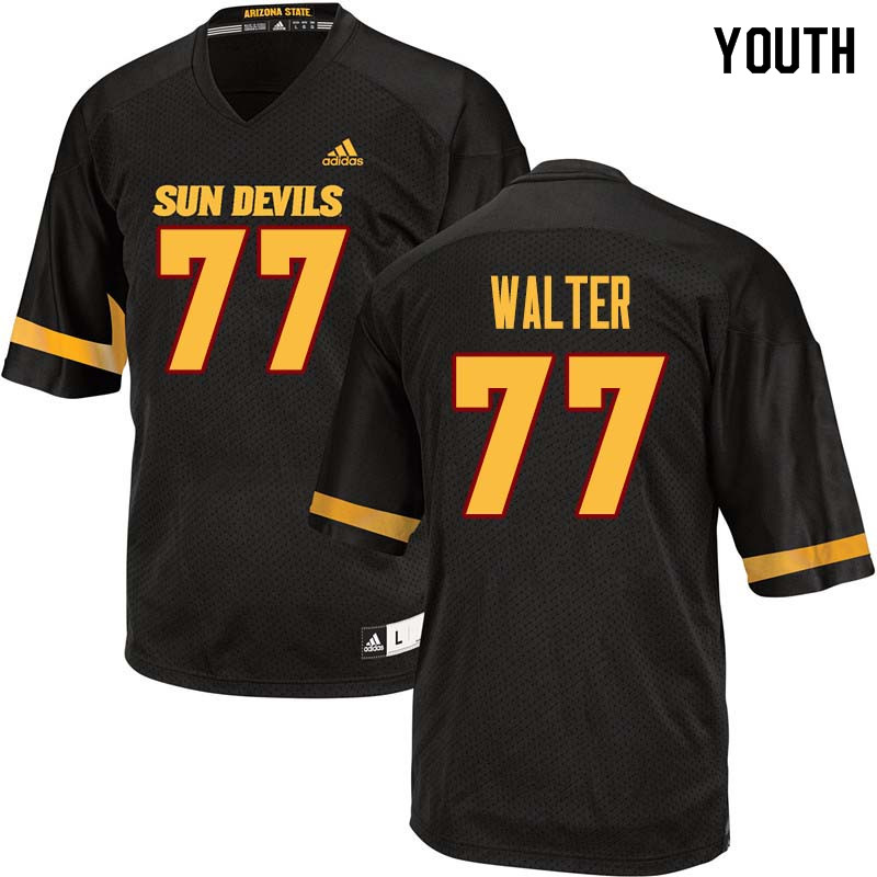 Youth #77 Mason Walter Arizona State Sun Devils College Football Jerseys Sale-Black - Click Image to Close